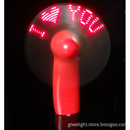 LED Flashing Mini Fan Powered by 3AA Battery